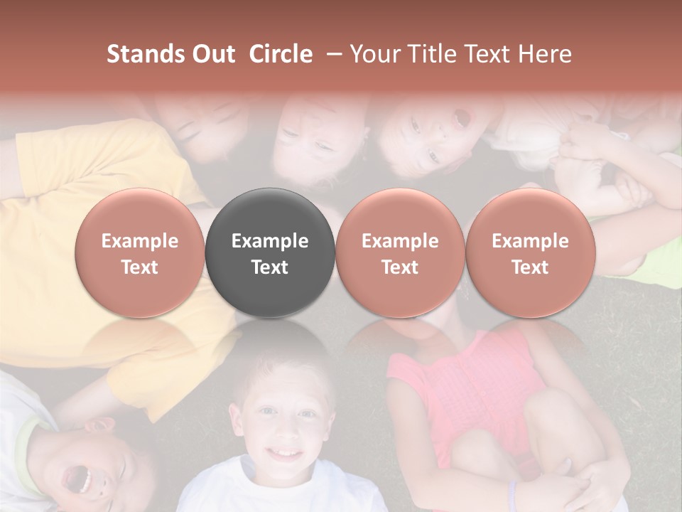 Girls Smiling Family PowerPoint Template
