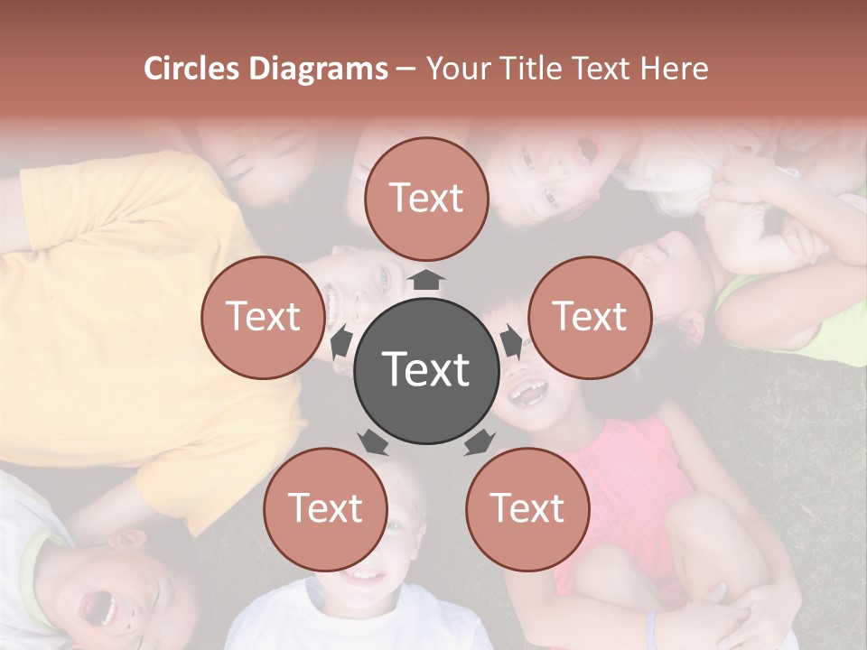 Girls Smiling Family PowerPoint Template