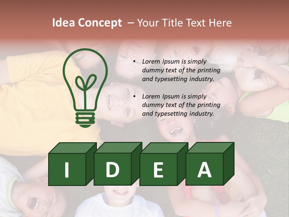 Girls Smiling Family PowerPoint Template