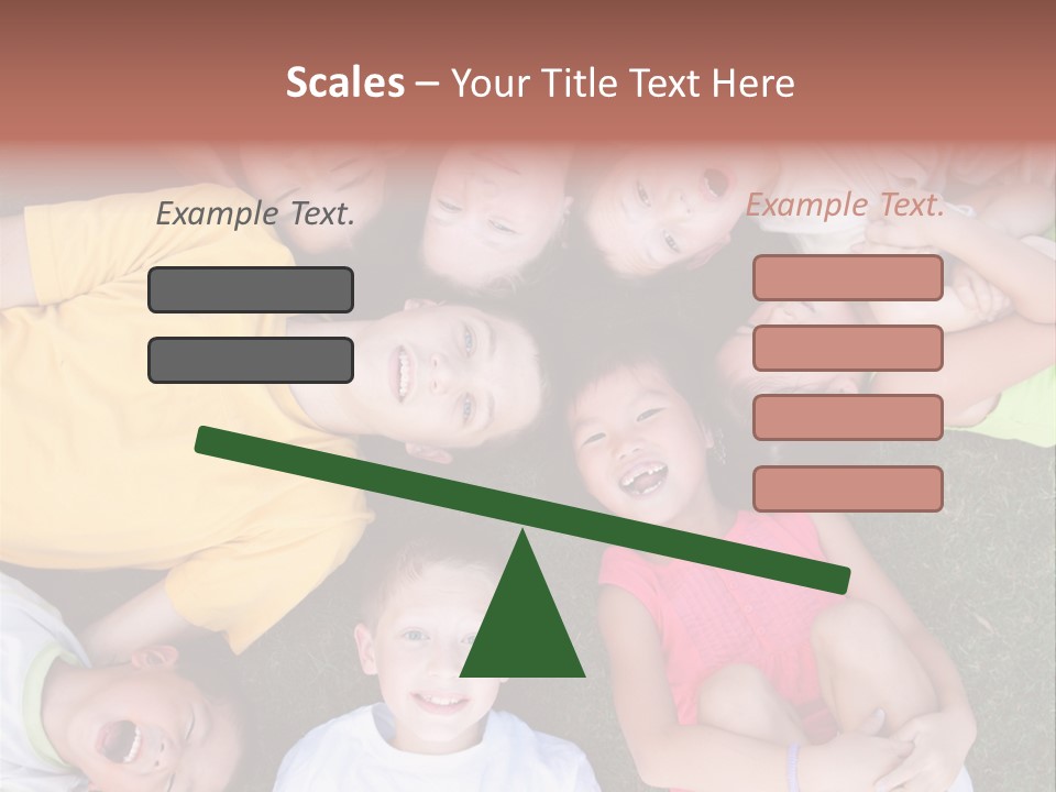 Girls Smiling Family PowerPoint Template