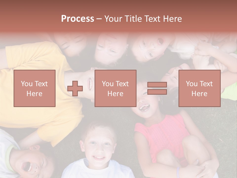 Girls Smiling Family PowerPoint Template