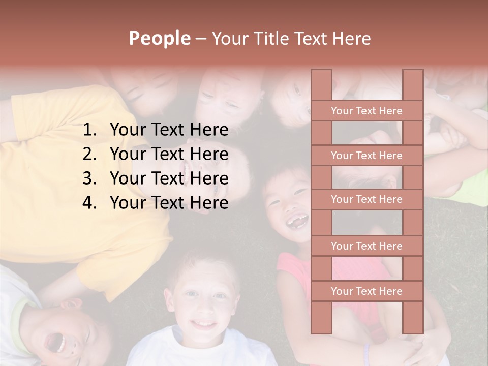 Girls Smiling Family PowerPoint Template