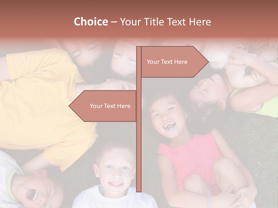 Girls Smiling Family PowerPoint Template