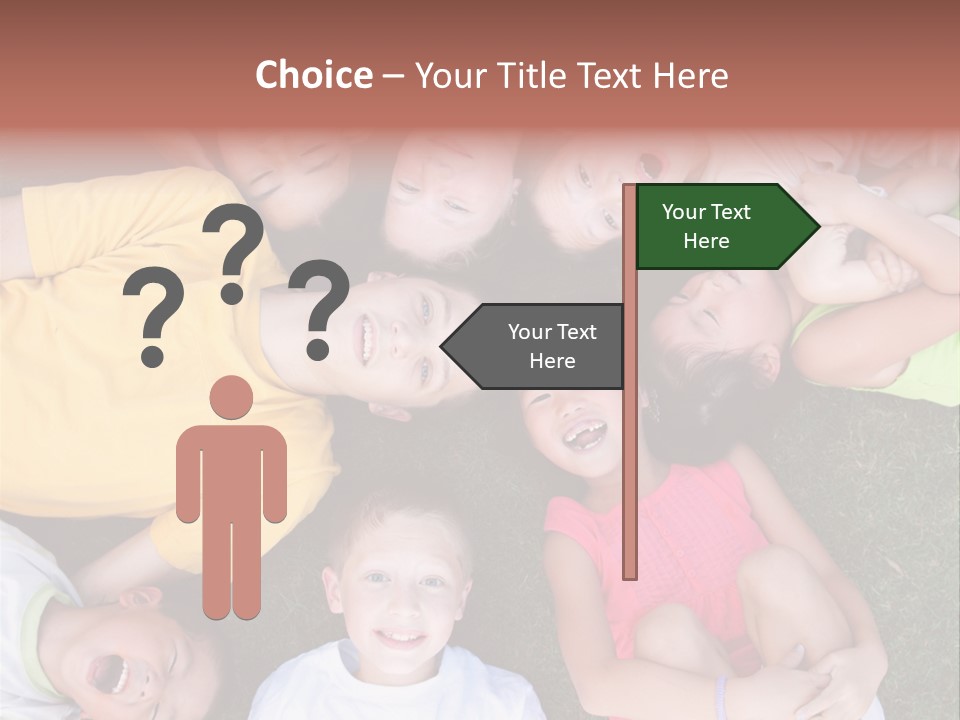 Girls Smiling Family PowerPoint Template