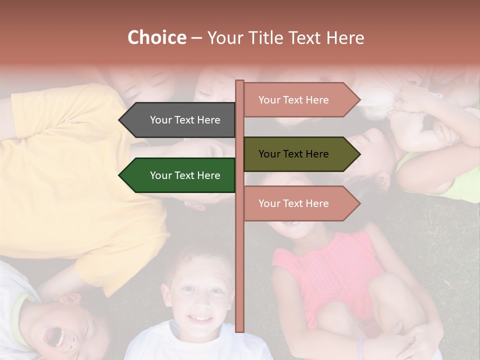 Girls Smiling Family PowerPoint Template