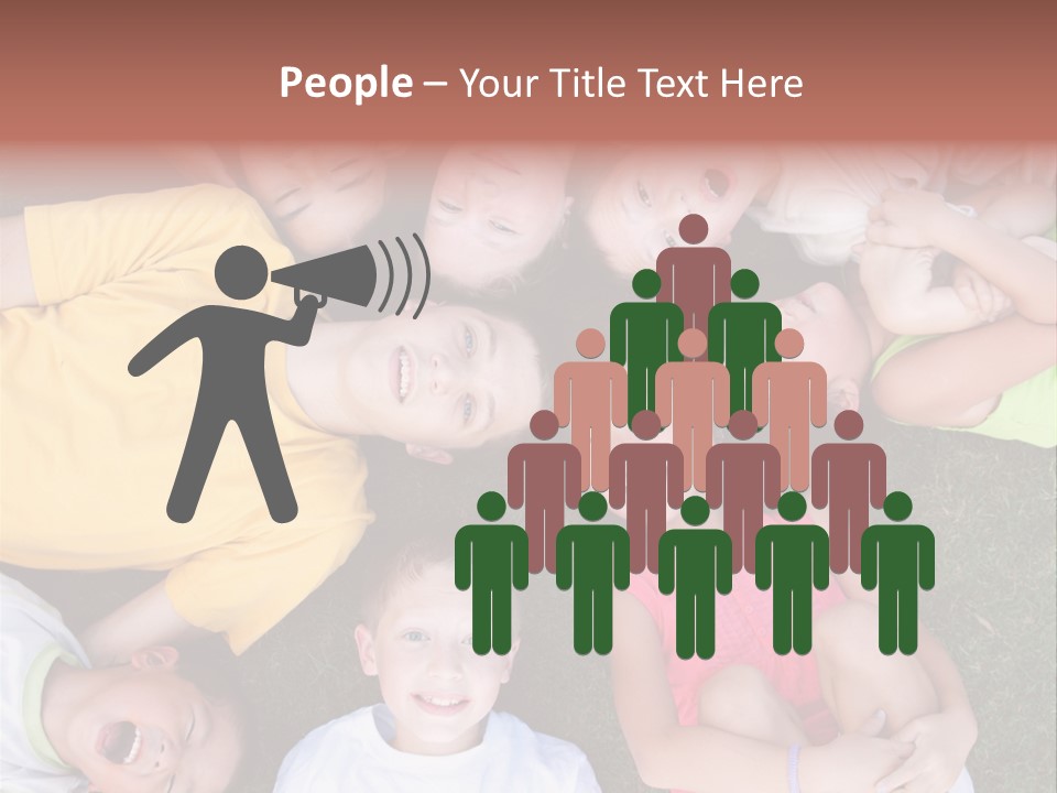 Girls Smiling Family PowerPoint Template