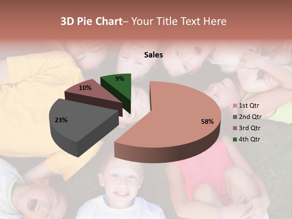 Girls Smiling Family PowerPoint Template