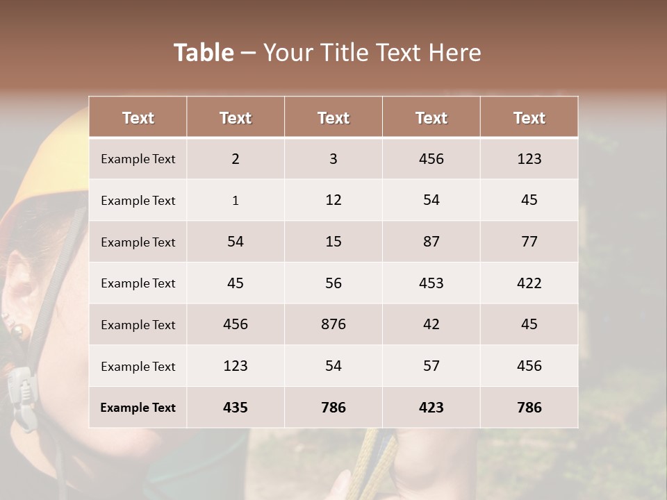 Cable Rock Sports PowerPoint Template