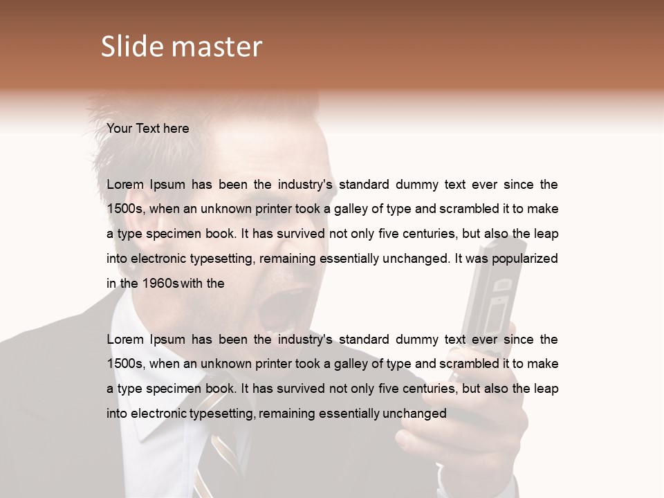 Dressed Aggressive Handsome PowerPoint Template