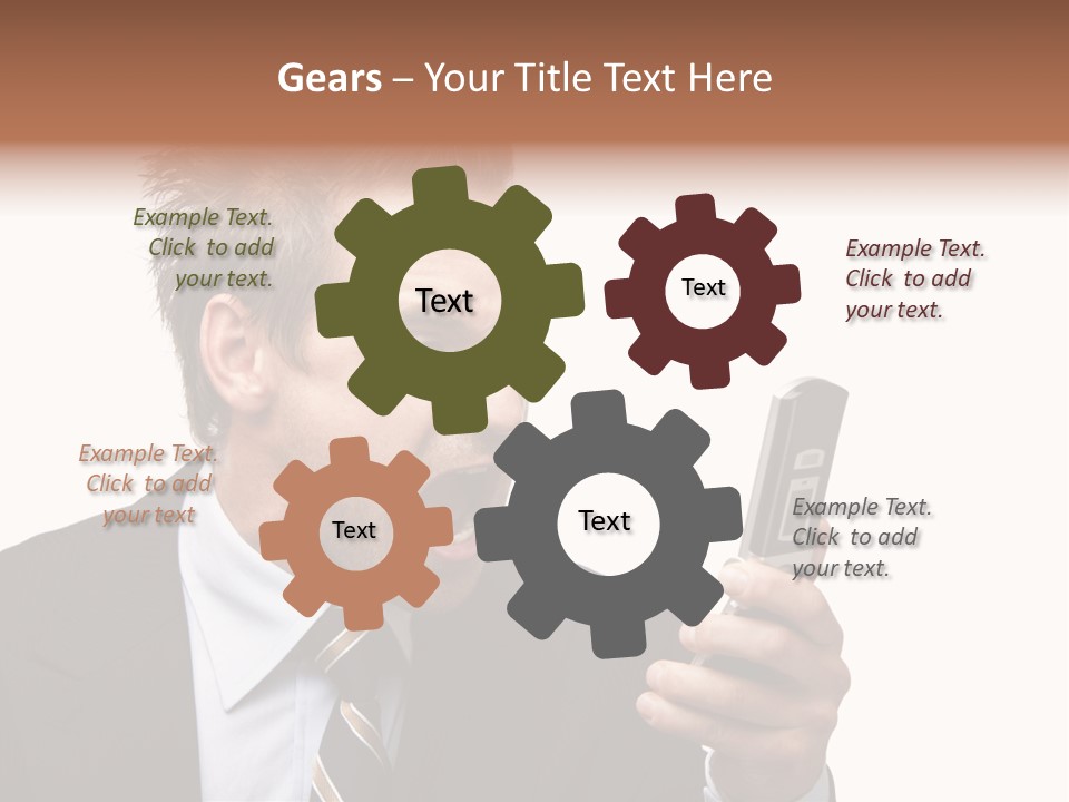 Dressed Aggressive Handsome PowerPoint Template