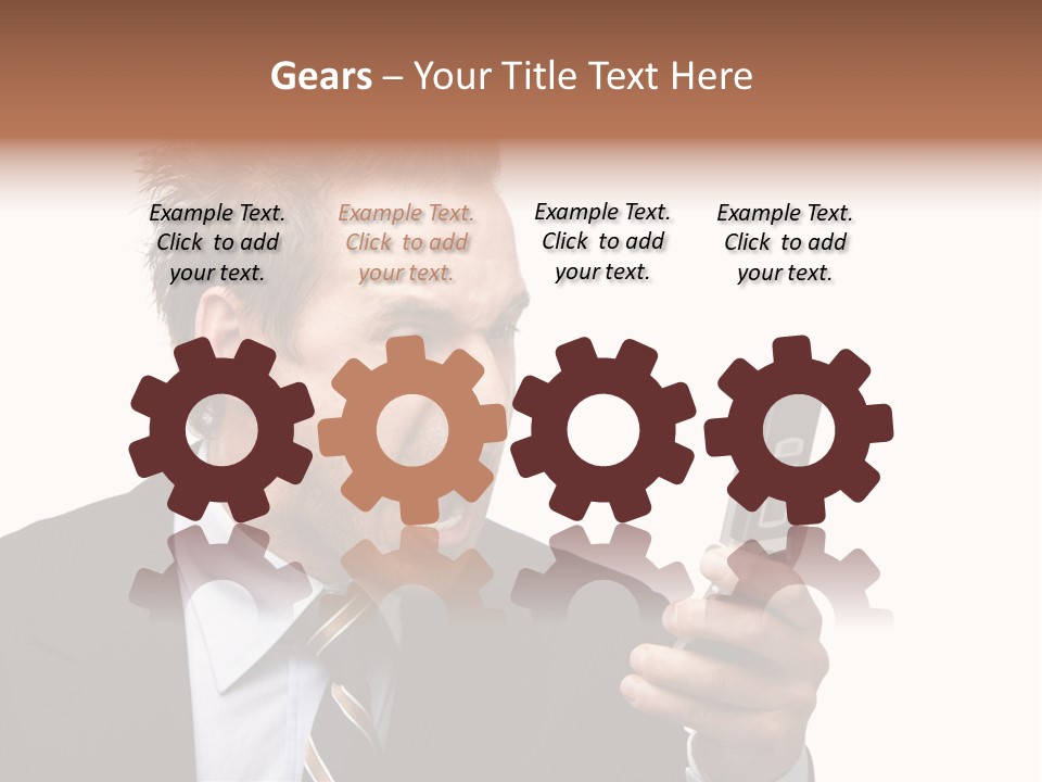 Dressed Aggressive Handsome PowerPoint Template