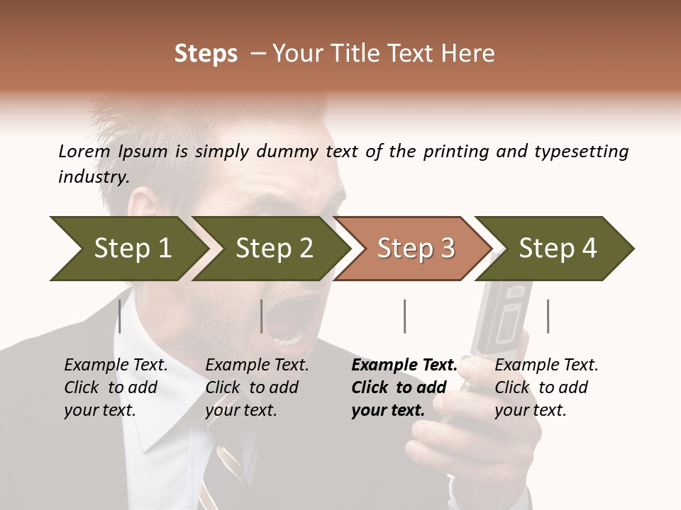 Dressed Aggressive Handsome PowerPoint Template