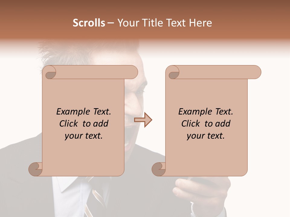 Dressed Aggressive Handsome PowerPoint Template