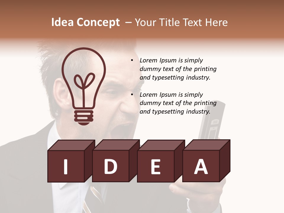 Dressed Aggressive Handsome PowerPoint Template