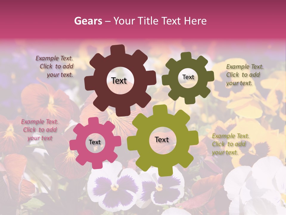 Plant Colored Gardening PowerPoint Template