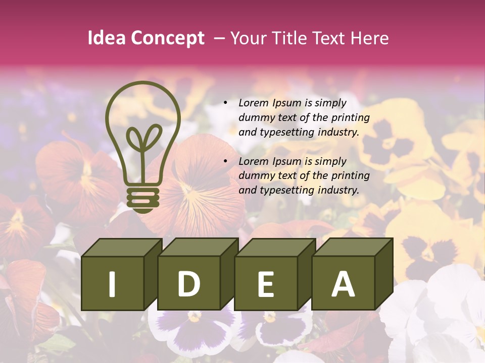 Plant Colored Gardening PowerPoint Template