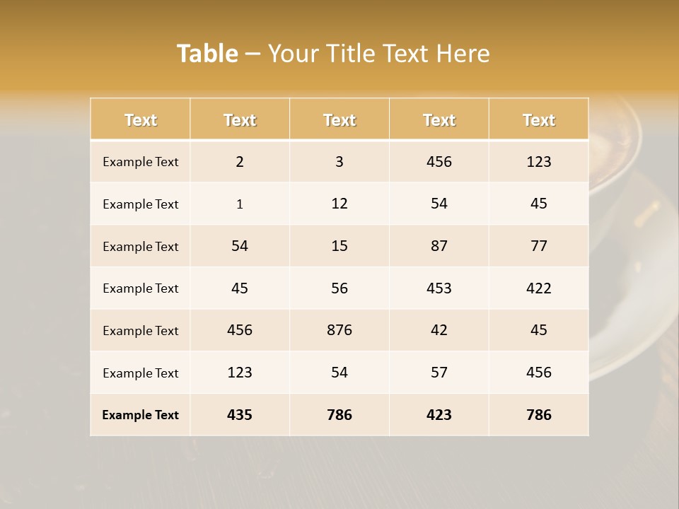 Swirl Table Breakfast PowerPoint Template