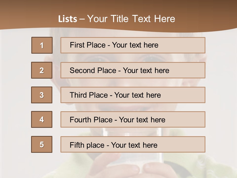 Nutrition Kid Milk Pure PowerPoint Template