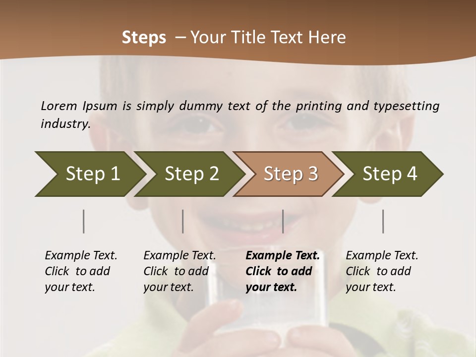 Nutrition Kid Milk Pure PowerPoint Template