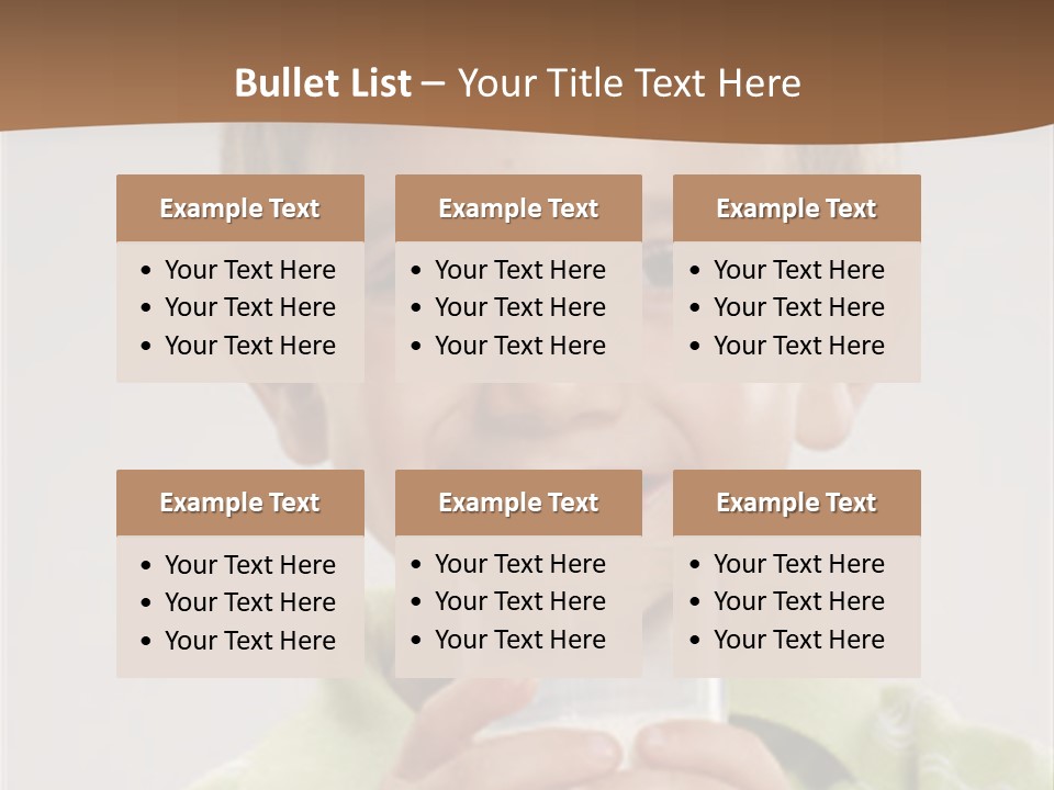 Nutrition Kid Milk Pure PowerPoint Template