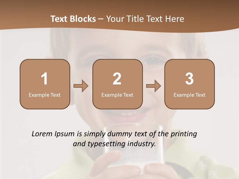 Nutrition Kid Milk Pure PowerPoint Template