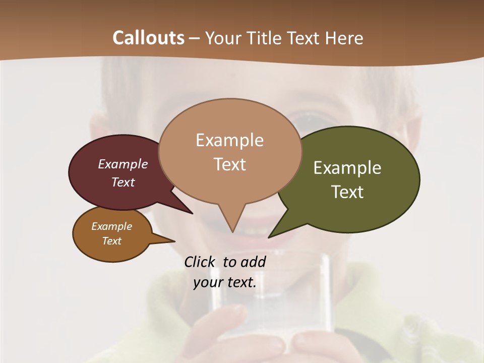 Nutrition Kid Milk Pure PowerPoint Template