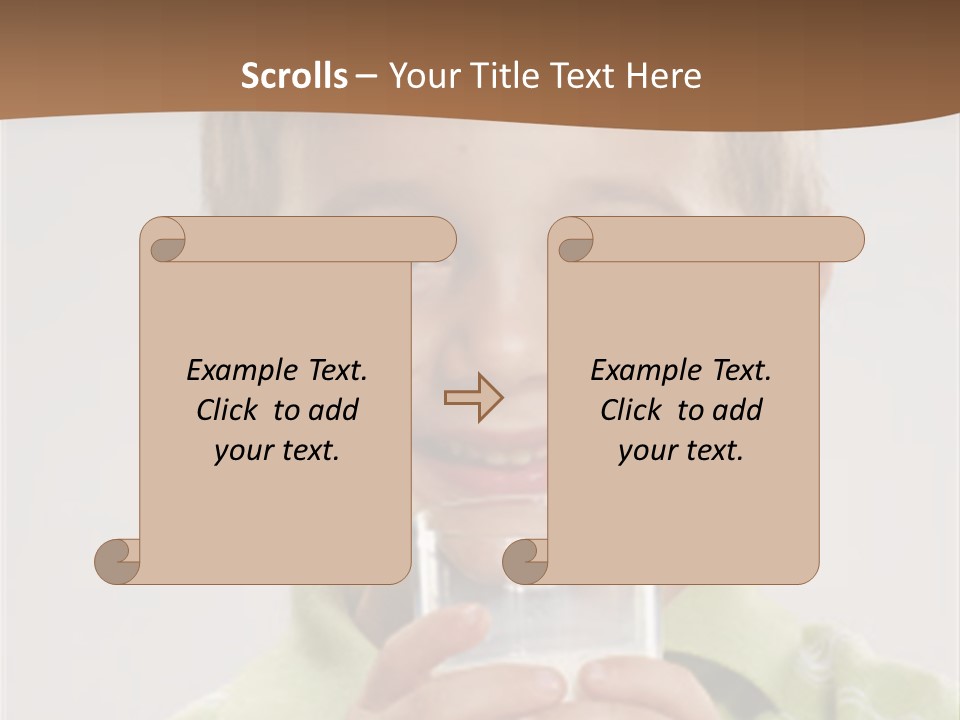 Nutrition Kid Milk Pure PowerPoint Template