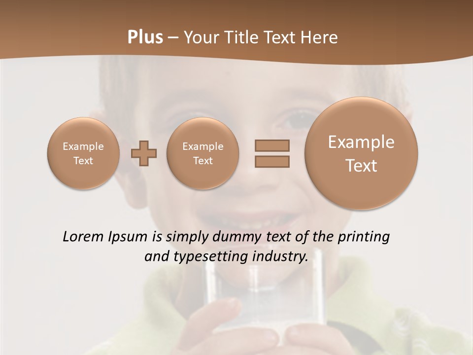 Nutrition Kid Milk Pure PowerPoint Template