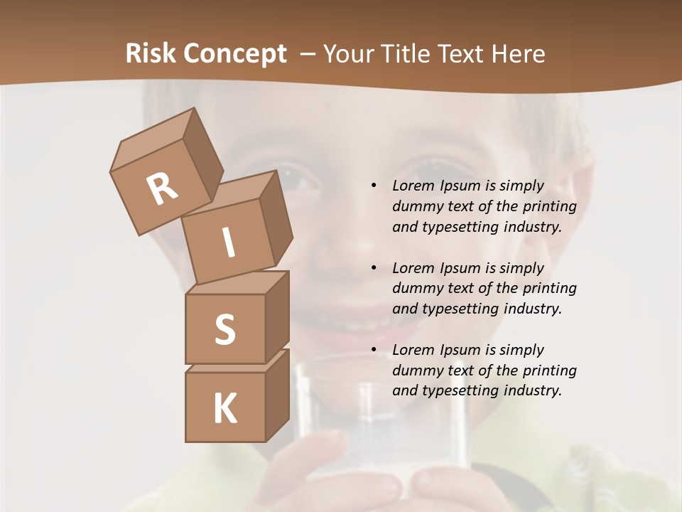 Nutrition Kid Milk Pure PowerPoint Template