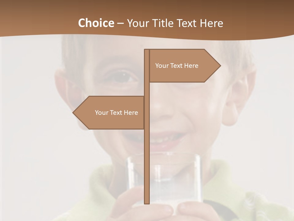 Nutrition Kid Milk Pure PowerPoint Template