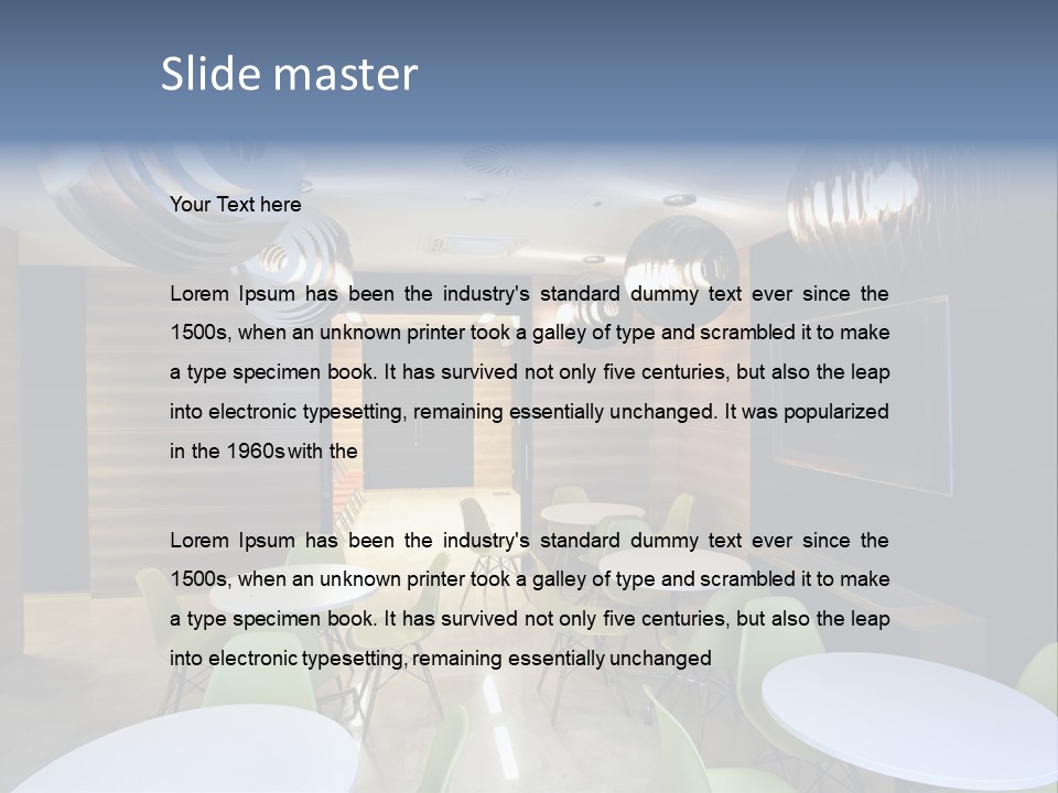 Contemporary Chair Empty PowerPoint Template