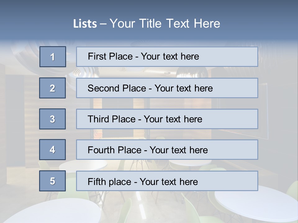 Contemporary Chair Empty PowerPoint Template