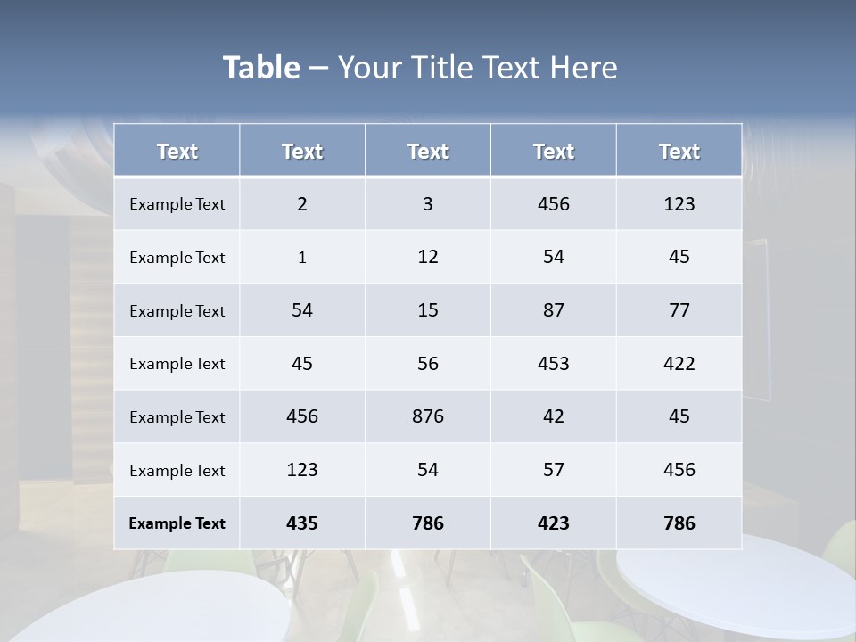 Contemporary Chair Empty PowerPoint Template