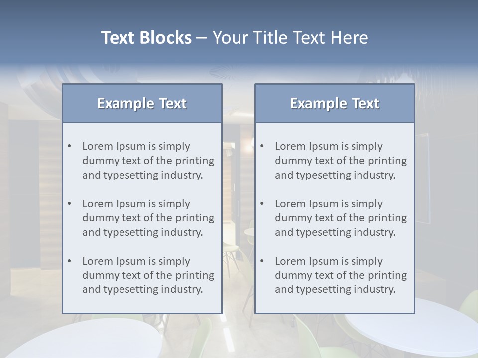 Contemporary Chair Empty PowerPoint Template