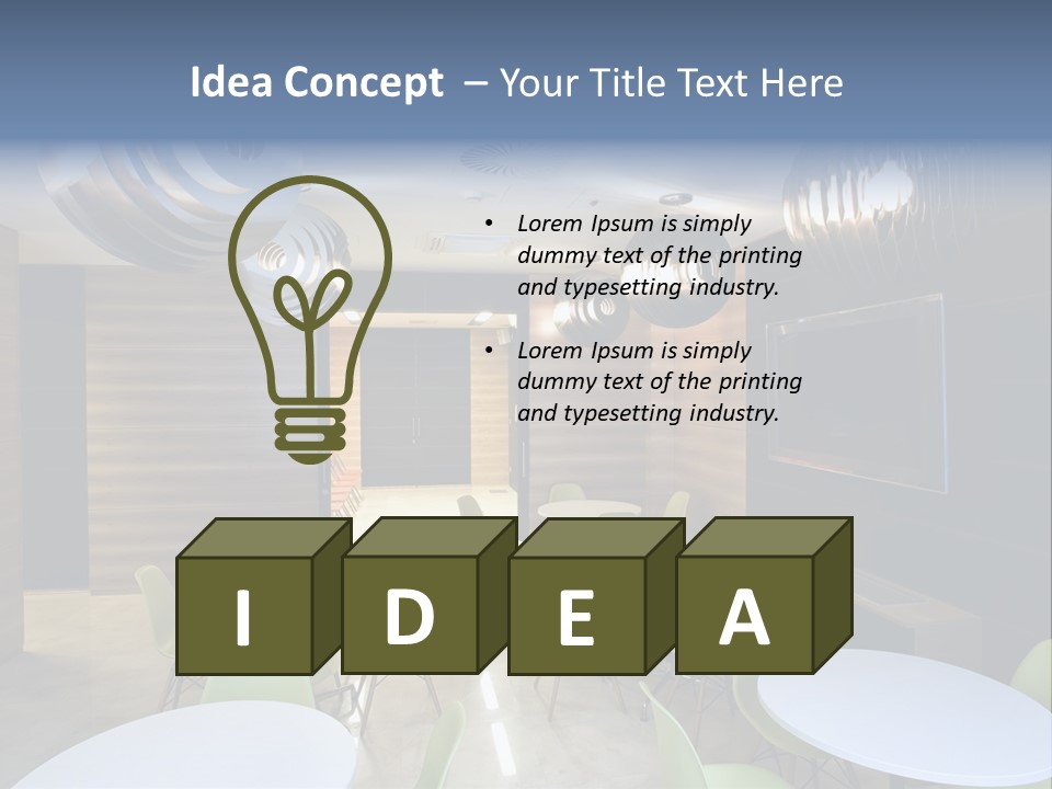 Contemporary Chair Empty PowerPoint Template