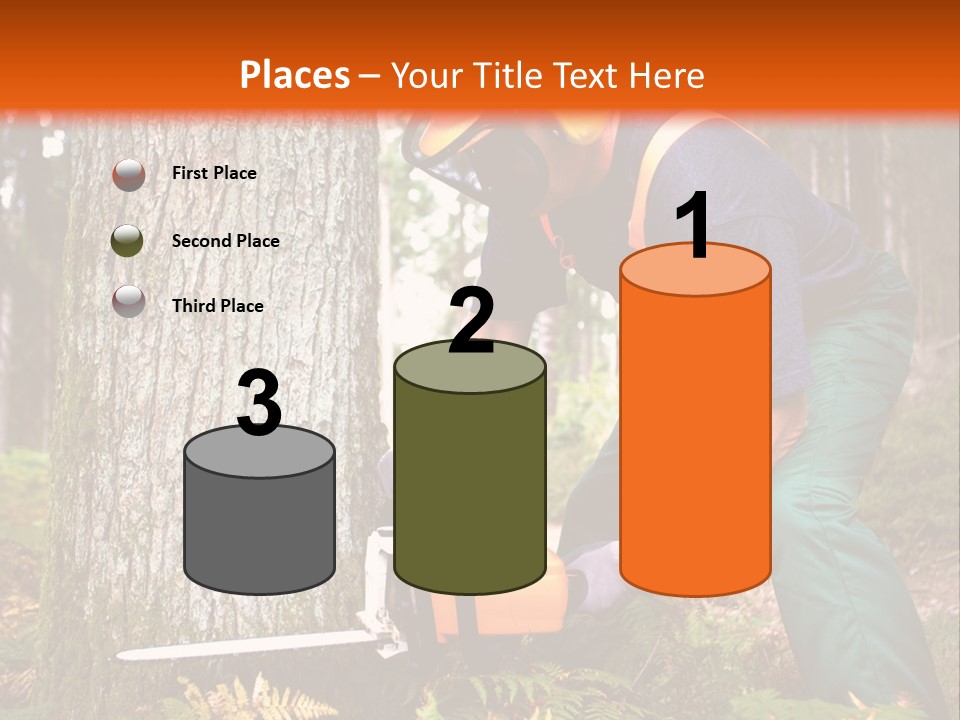 Cutting Tool Chainsaw PowerPoint Template