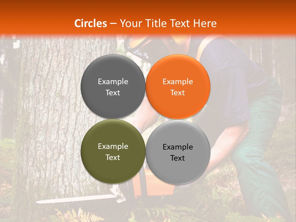 Cutting Tool Chainsaw PowerPoint Template