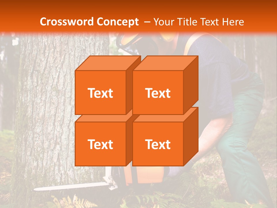 Cutting Tool Chainsaw PowerPoint Template