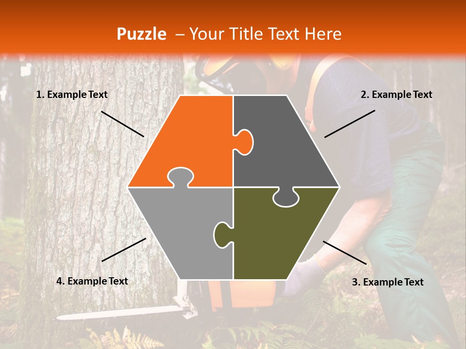 Cutting Tool Chainsaw PowerPoint Template