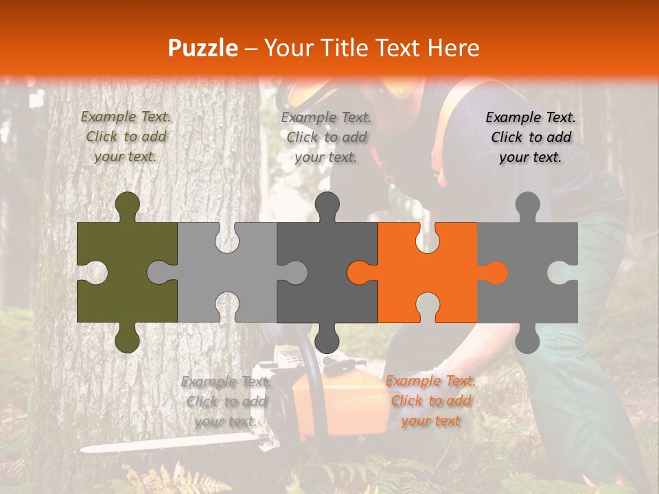 Cutting Tool Chainsaw PowerPoint Template