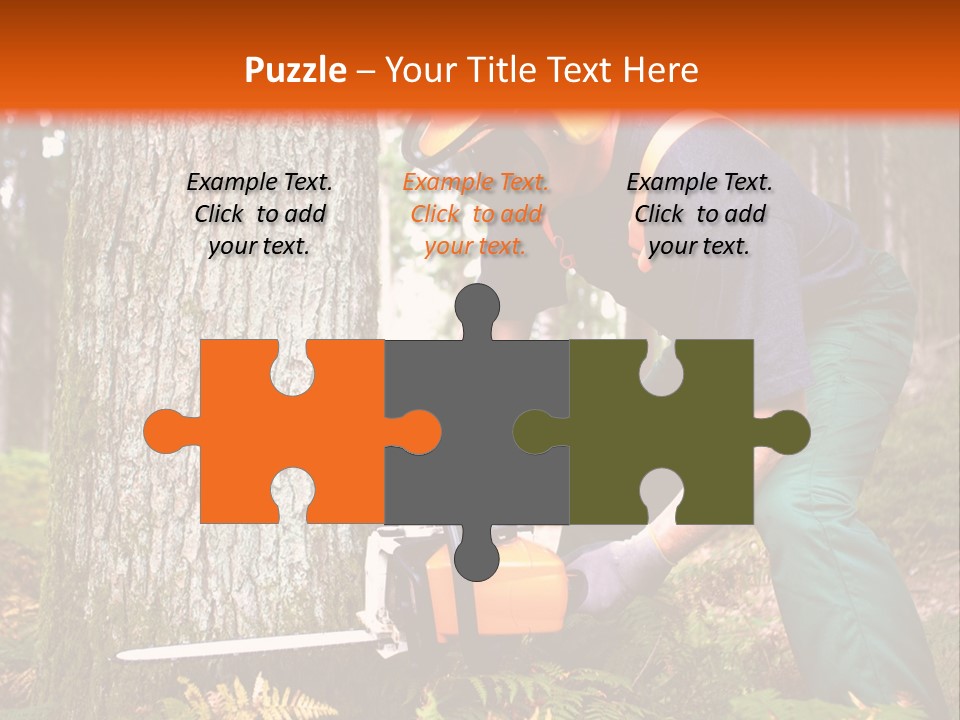 Cutting Tool Chainsaw PowerPoint Template