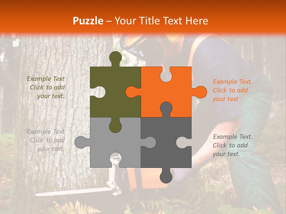 Cutting Tool Chainsaw PowerPoint Template