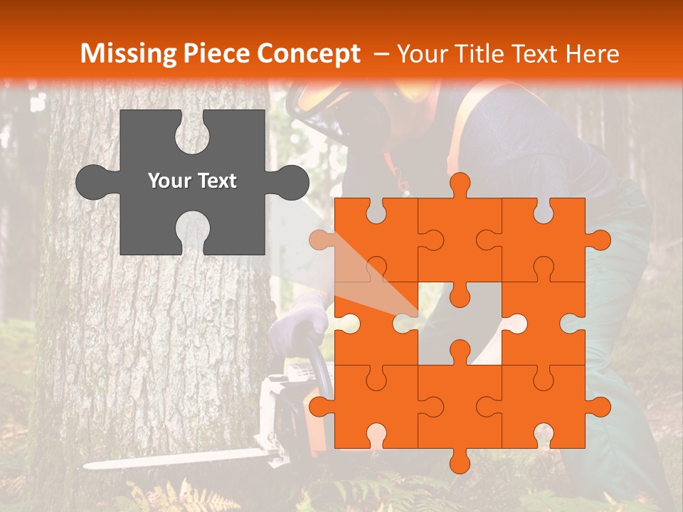 Cutting Tool Chainsaw PowerPoint Template