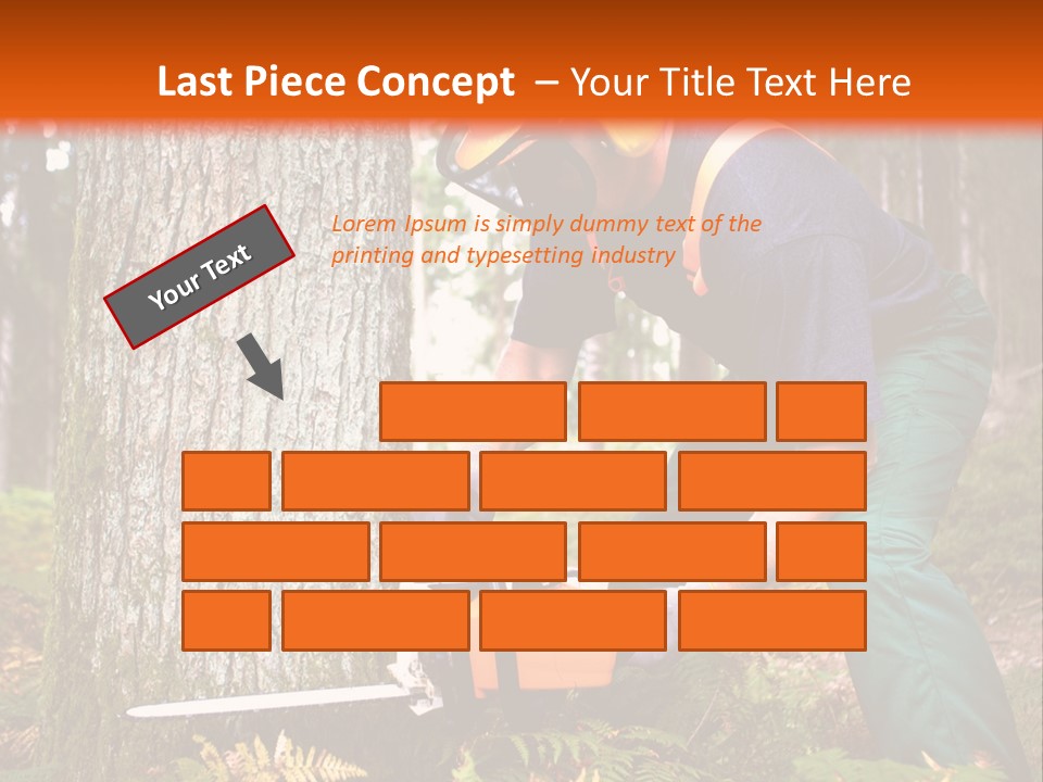Cutting Tool Chainsaw PowerPoint Template