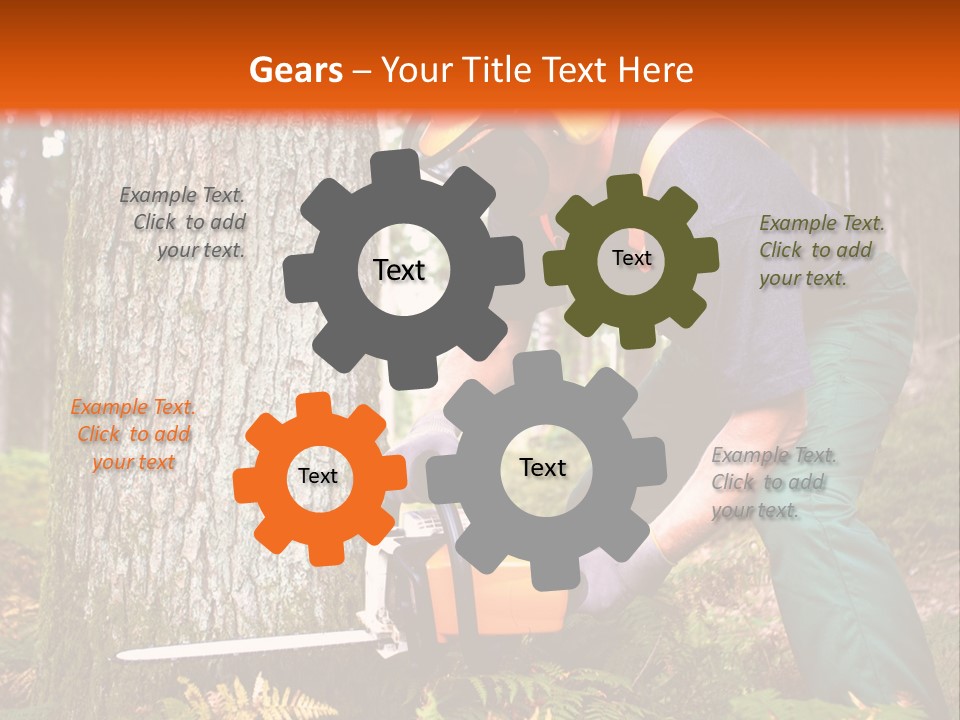 Cutting Tool Chainsaw PowerPoint Template