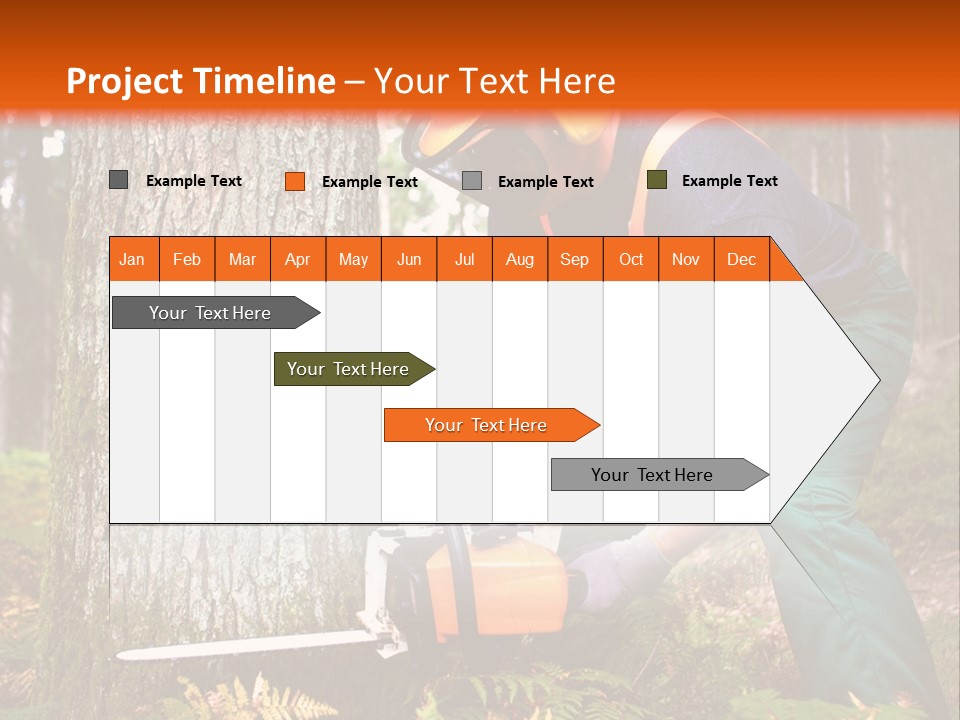 Cutting Tool Chainsaw PowerPoint Template
