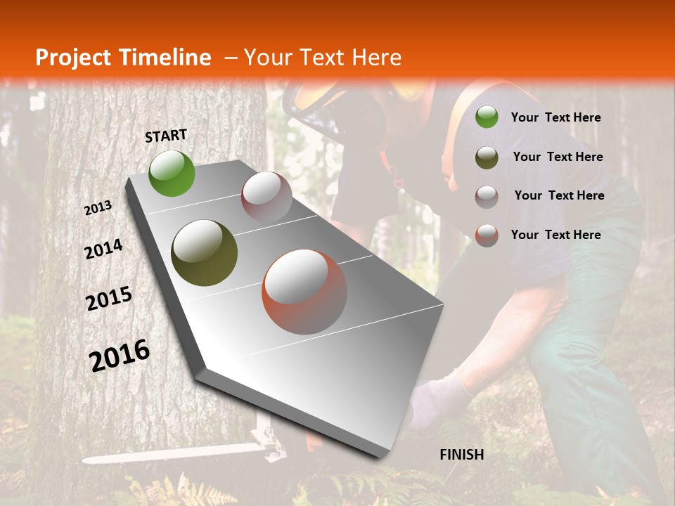 Cutting Tool Chainsaw PowerPoint Template