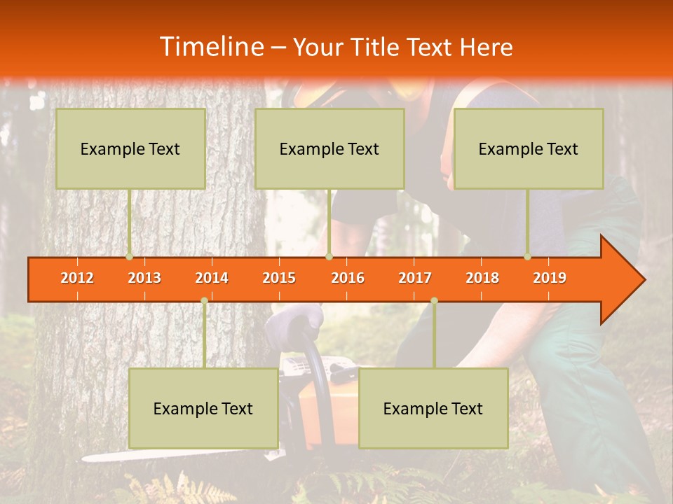 Cutting Tool Chainsaw PowerPoint Template