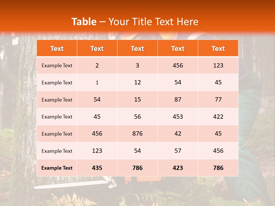 Cutting Tool Chainsaw PowerPoint Template