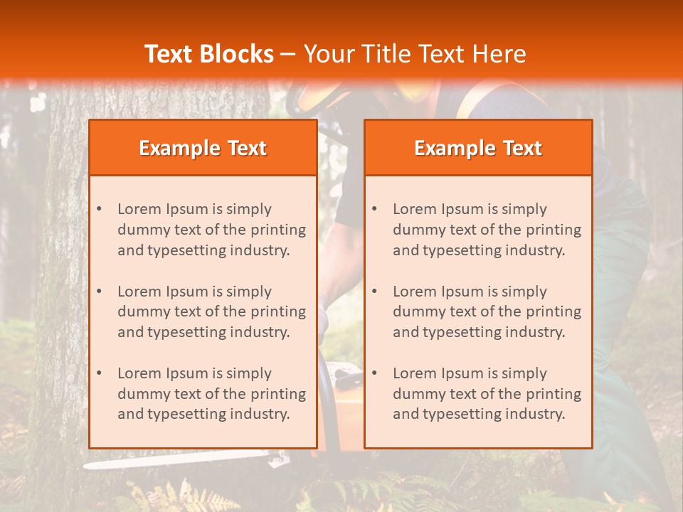 Cutting Tool Chainsaw PowerPoint Template